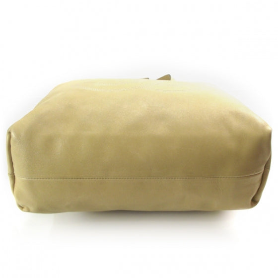 Lambskin Edgy Tote Beige