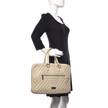 Chanel Aged Calfskin Quilted Paris New York PNY Laptop Bag Ivory 2 of 22