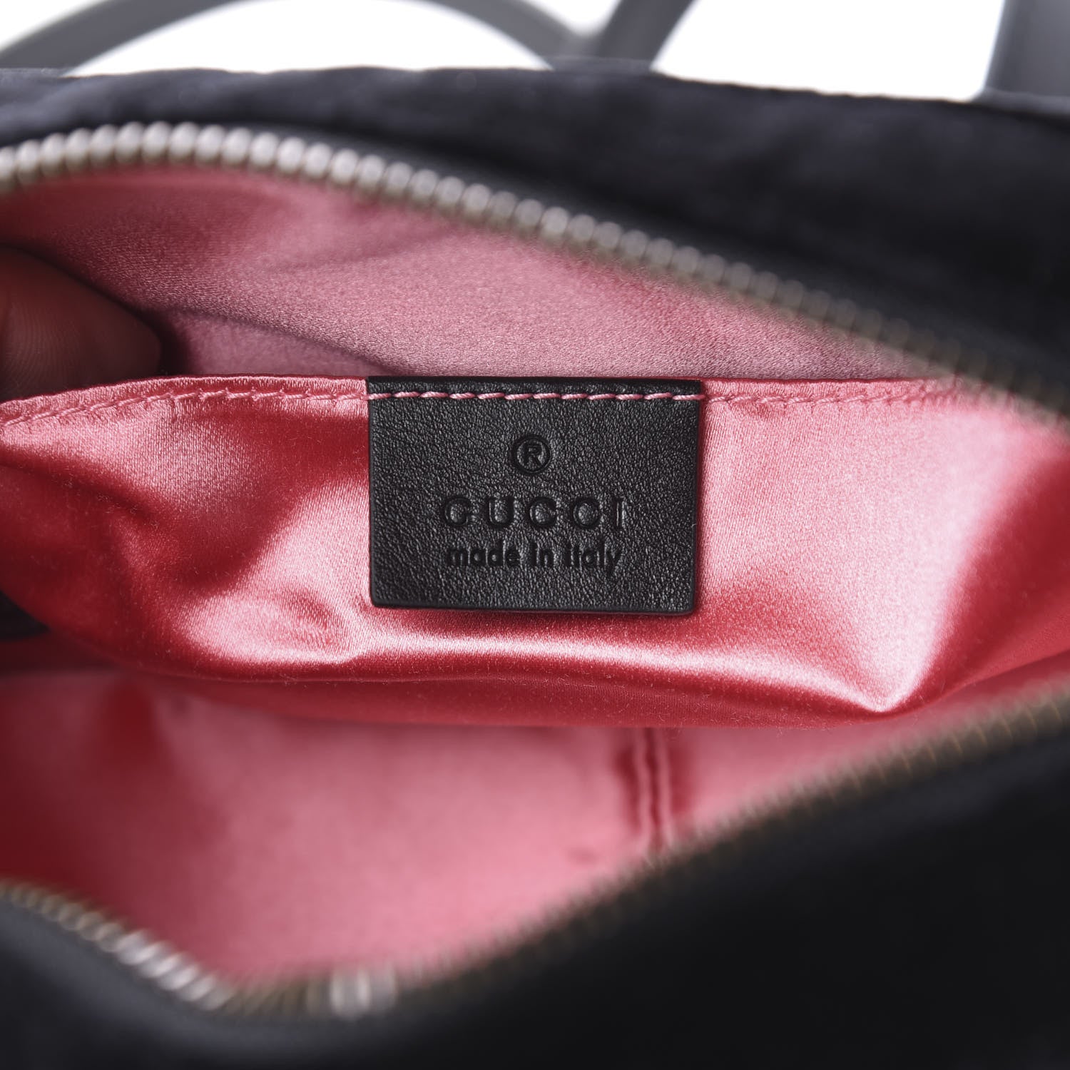 Gucci Velvet Matelasse Marquise Crystals Mini GG Marmont Chain Shoulder Bag Black 6 of 10