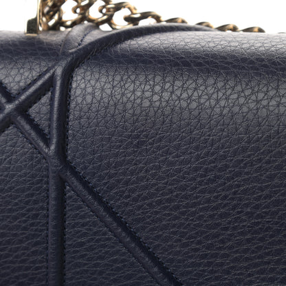 Christian Dior Grained Calfskin Medium Diorama Flap Bag Blue 12 of 13