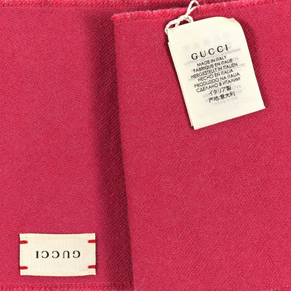 Gucci Wool GG Monogram Rosie Square Scarf Beige Magenta Beige 3 of 3