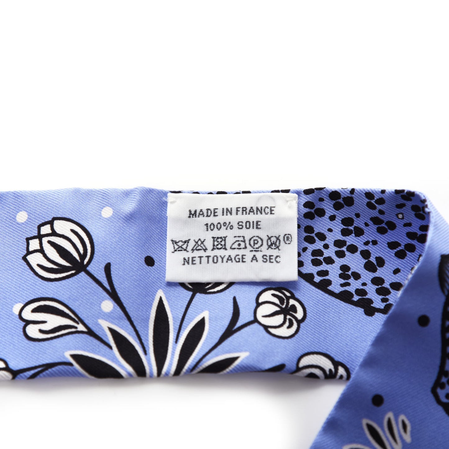 Silk Les Leopards Twilly Lavande Black White