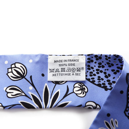 Hermes Silk Les Leopards Twilly Lavande Black White 3 of 3