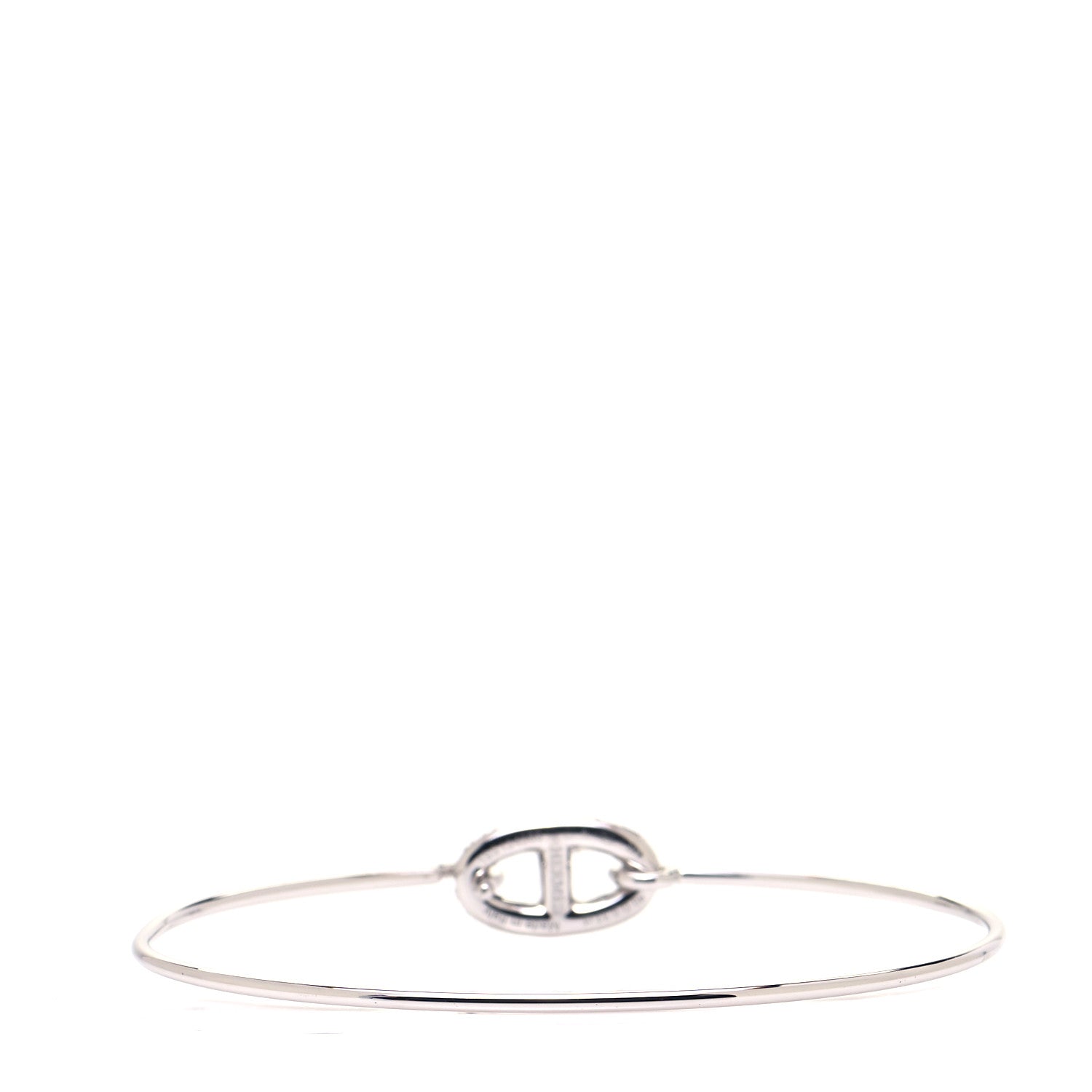 Hermes 18K White Gold Diamond PM Ronde Chaine d'Ancre Bracelet SH 3 of 5