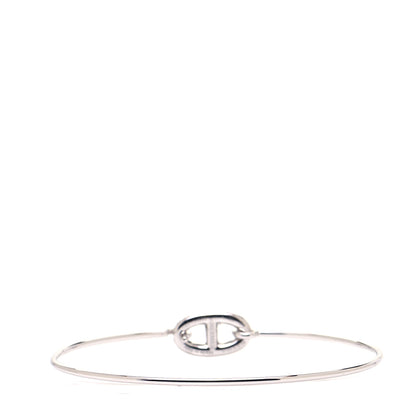 Hermes 18K White Gold Diamond PM Ronde Chaine d'Ancre Bracelet SH 3 of 5