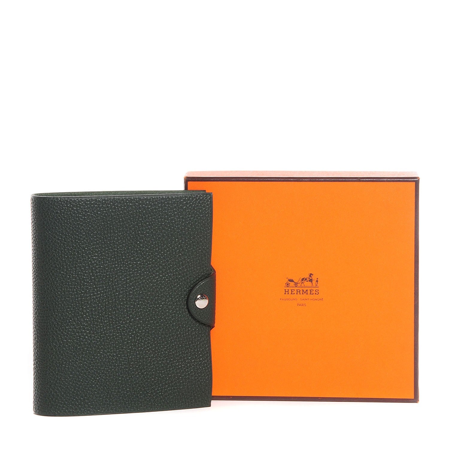 Hermes Togo Ulysse PM Pour Bentley Agenda Cover Vert Gris 10 of 10