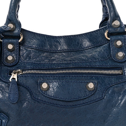 Balenciaga Agneau Giant 12 Silver Hardware Town Bleu Mineral 9 of 17