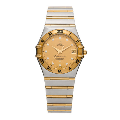 Omega Stainless Steel 18K Yellow Gold Diamond 35mm Constellation Co-Axial Automatic Watch Champagne 368.1201 1 of 4