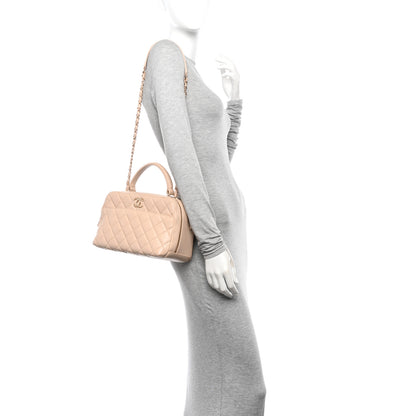 Chanel Lambskin Quilted Medium Trendy CC Bowling Bag Beige 2 of 13