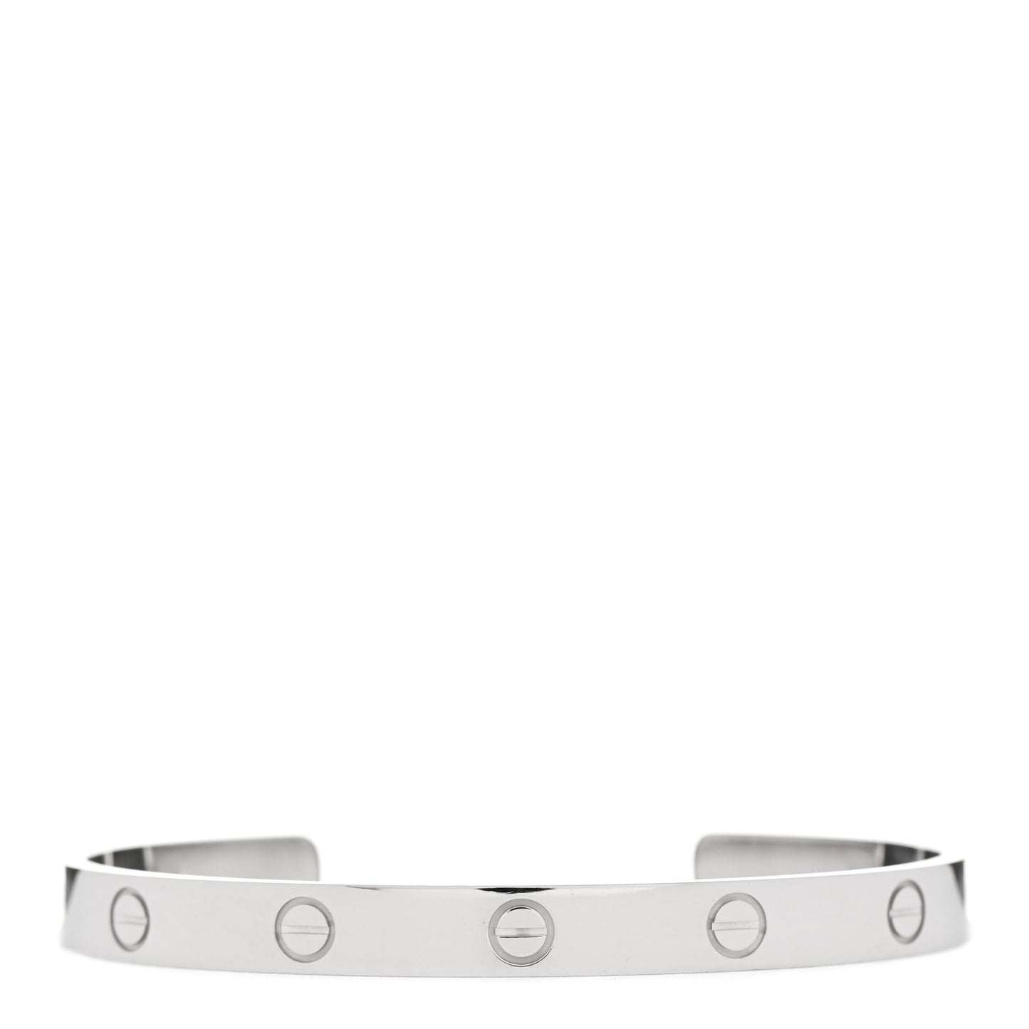 18K White Gold LOVE Cuff Bracelet 18