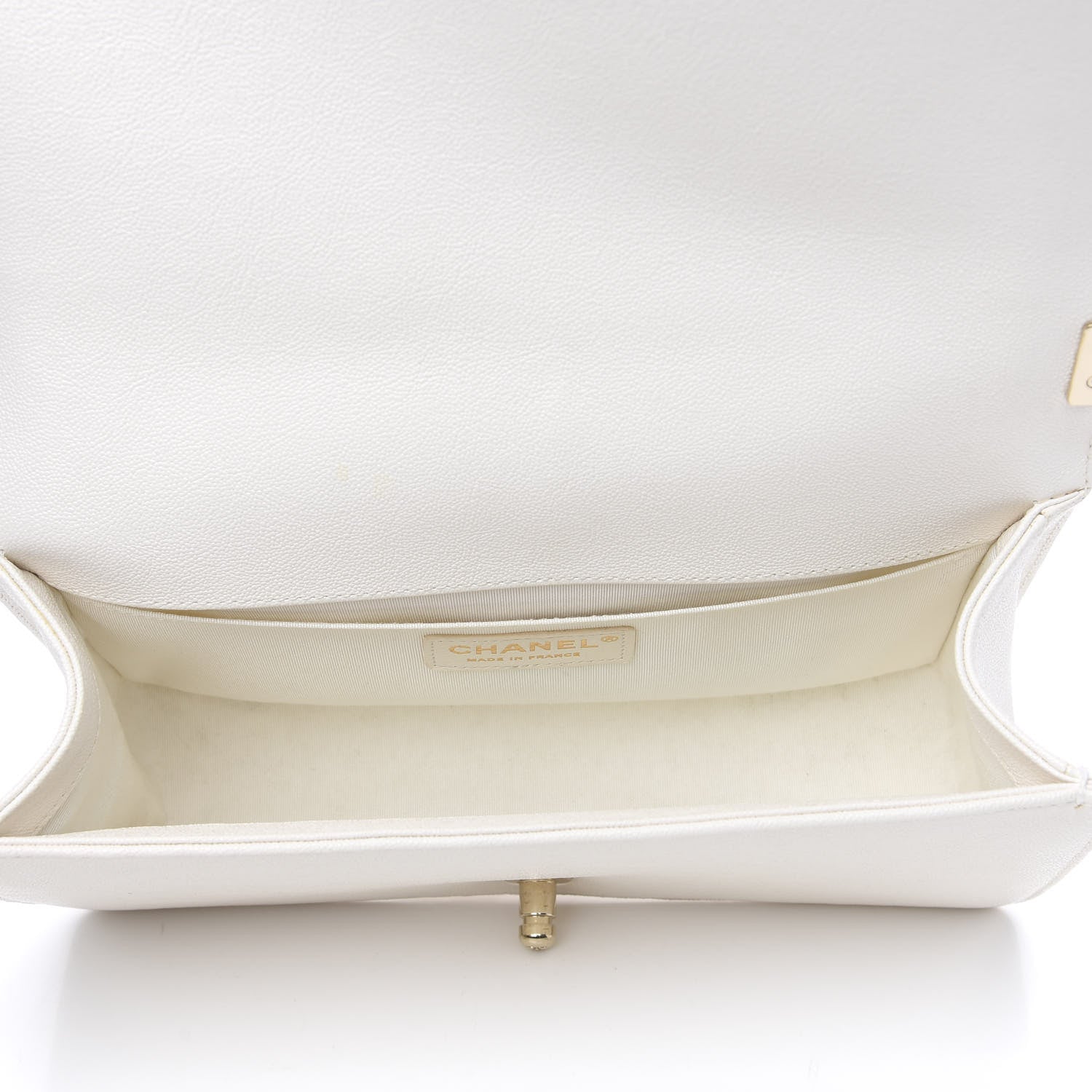 Chanel Caviar Quilted Medium Boy Flap Ivory 5 of 11
