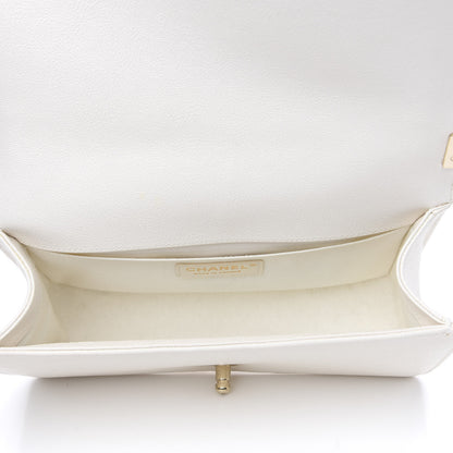 Chanel Caviar Quilted Medium Boy Flap Ivory 5 of 11