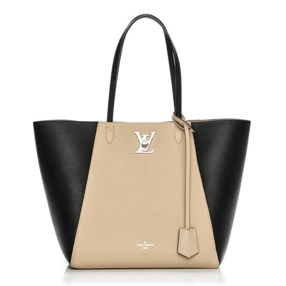 Louis Vuitton Calfskin Lockme Cabas Vanille Black 1 of 9