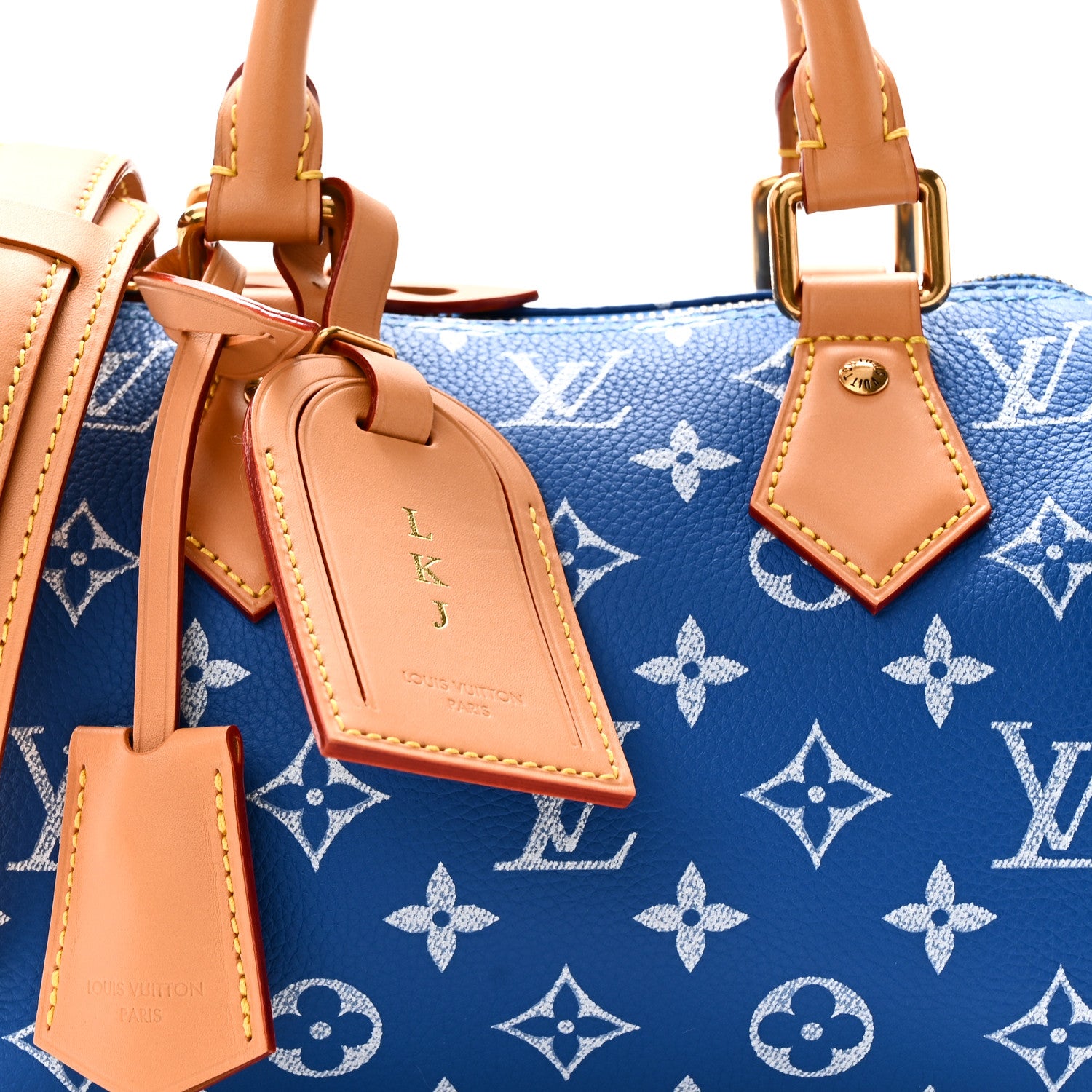 Louis Vuitton Calfskin Monogram Speedy P9 Bandouliere 20 Blue 8 of 10