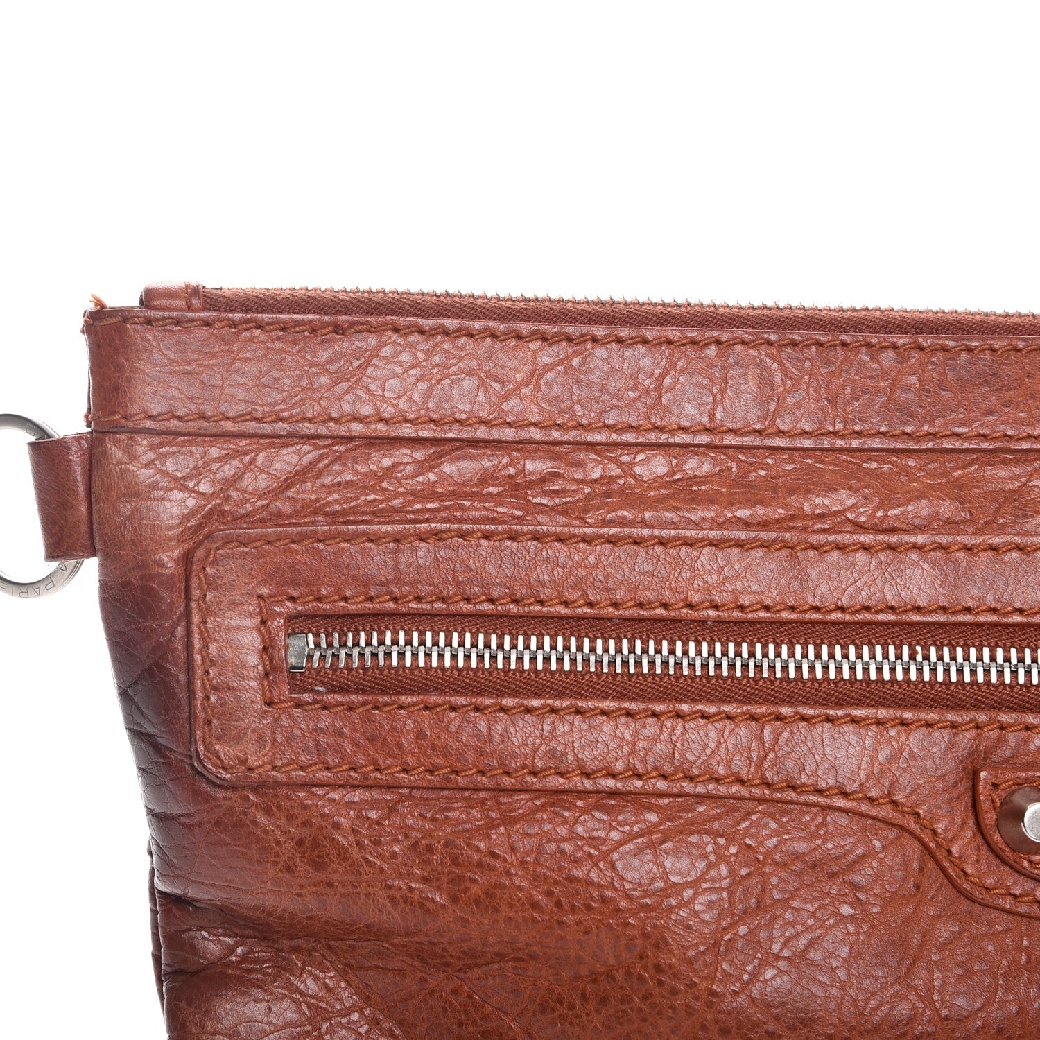 Balenciaga Agneau Arena Classic Hardware Medium Clip Brown 12 of 14