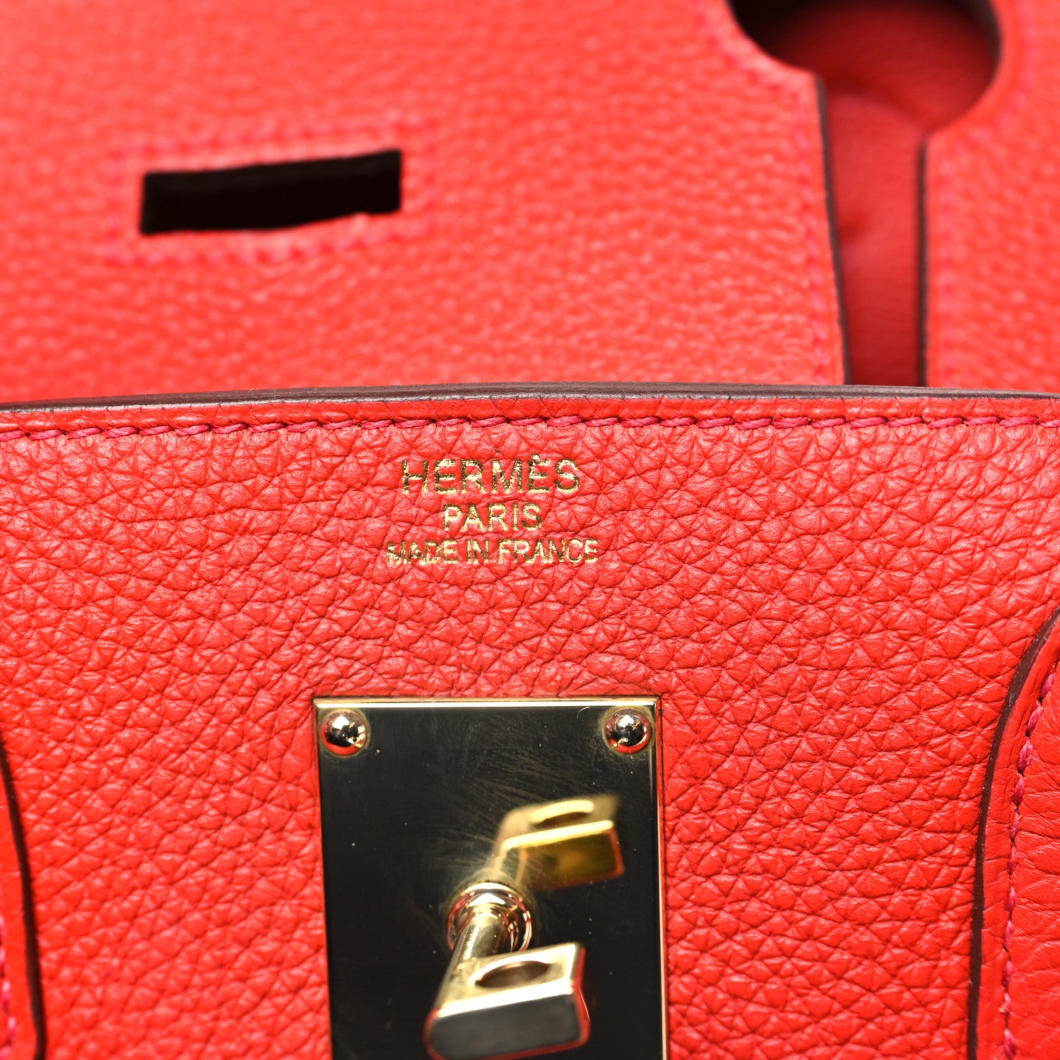 Hermes Togo HAC Birkin 40  Rouge Casaque 5 of 11