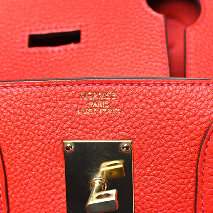 Hermes Togo HAC Birkin 40  Rouge Casaque 5 of 11