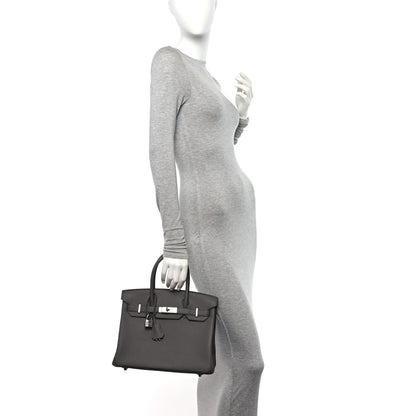 Hermes Togo BIRKIN 30 Etain 2 of 12