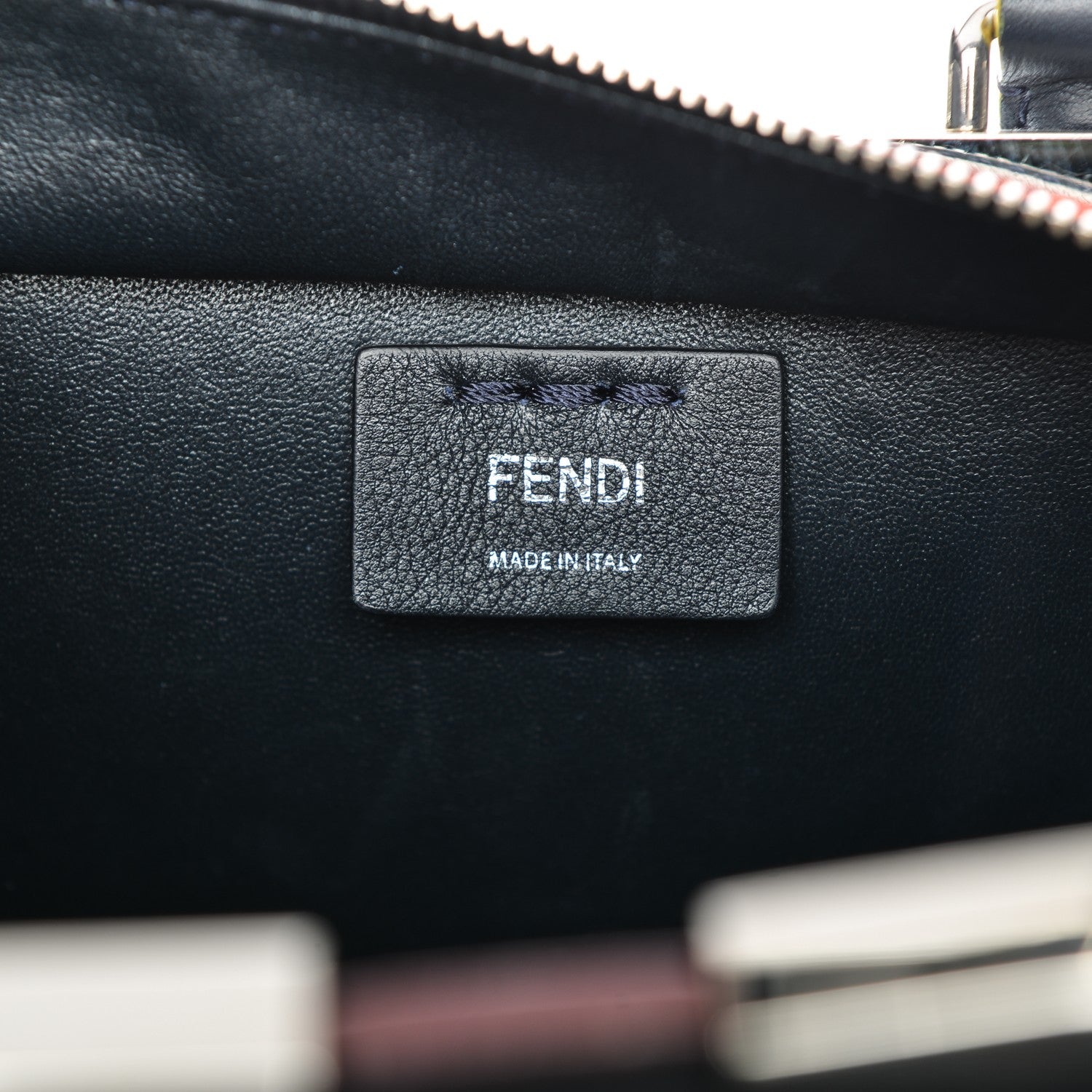Fendi Vitello Dolce Mini 3jours Tote Blue Notte 6 of 8
