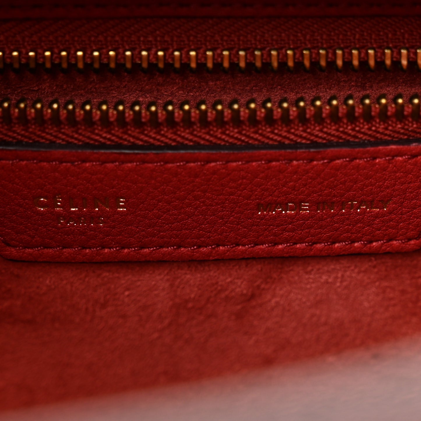 Drummed Calfskin Micro Luggage Red
