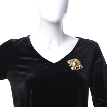 Chanel CC Cross Brooch Gold 2 of 5