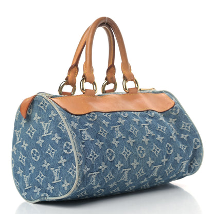 Louis Vuitton Monogram Denim Neo Speedy Blue 2 of 8
