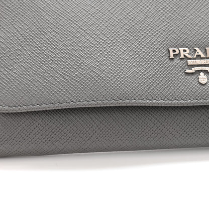 Prada Saffiano Metal Oro Chain Wallet Marmo 10 of 11