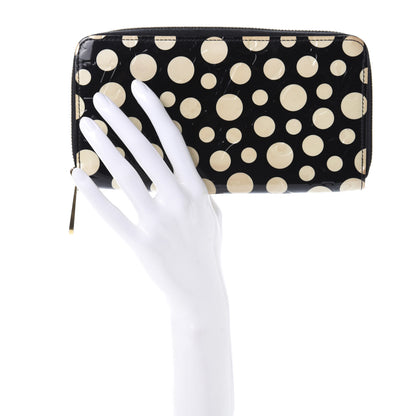 Louis Vuitton Vernis Kusama Infinity Dots Zippy Wallet Black 2 of 12