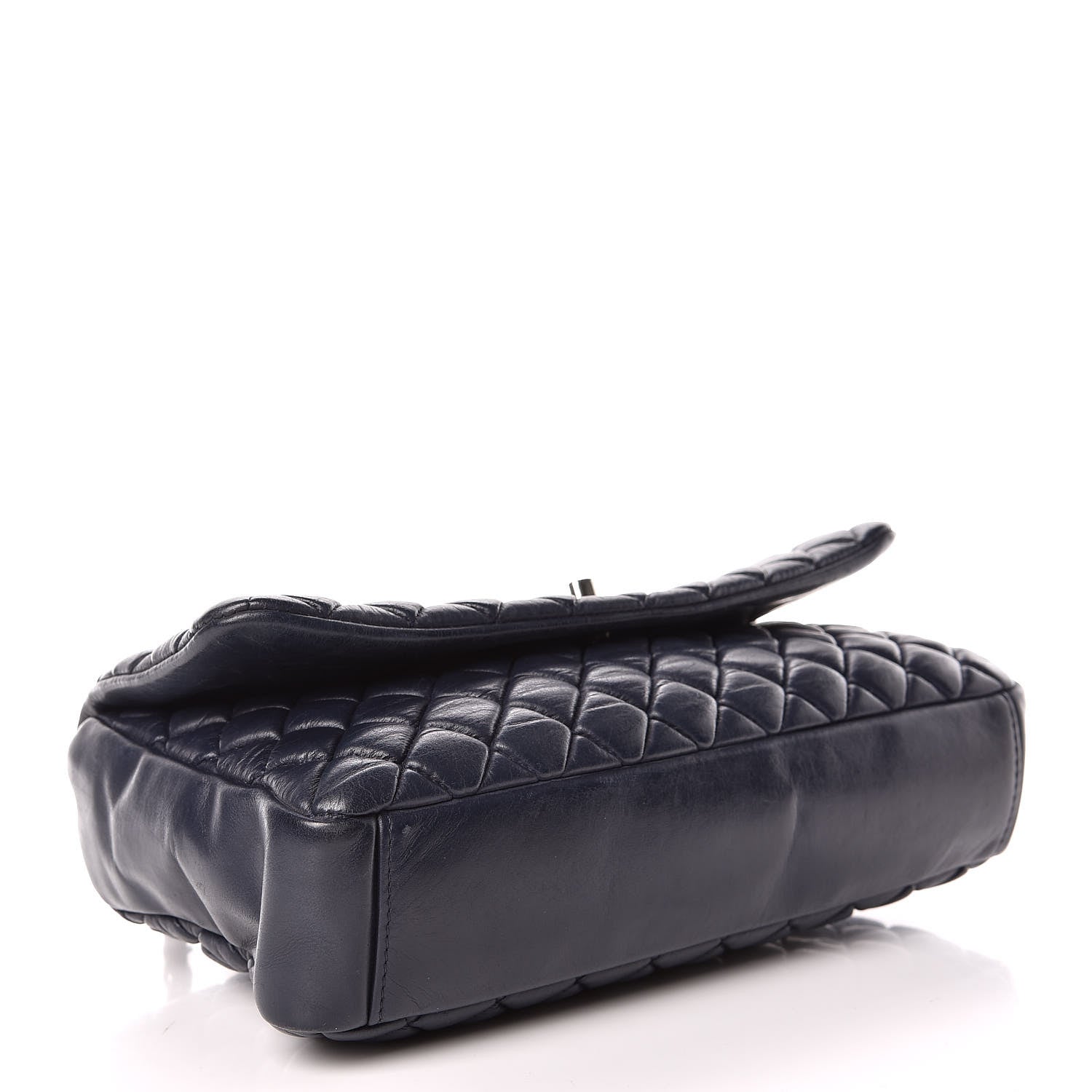 Chanel Iridescent Calfskin New Bubble Large Flap Navy 4 of 13