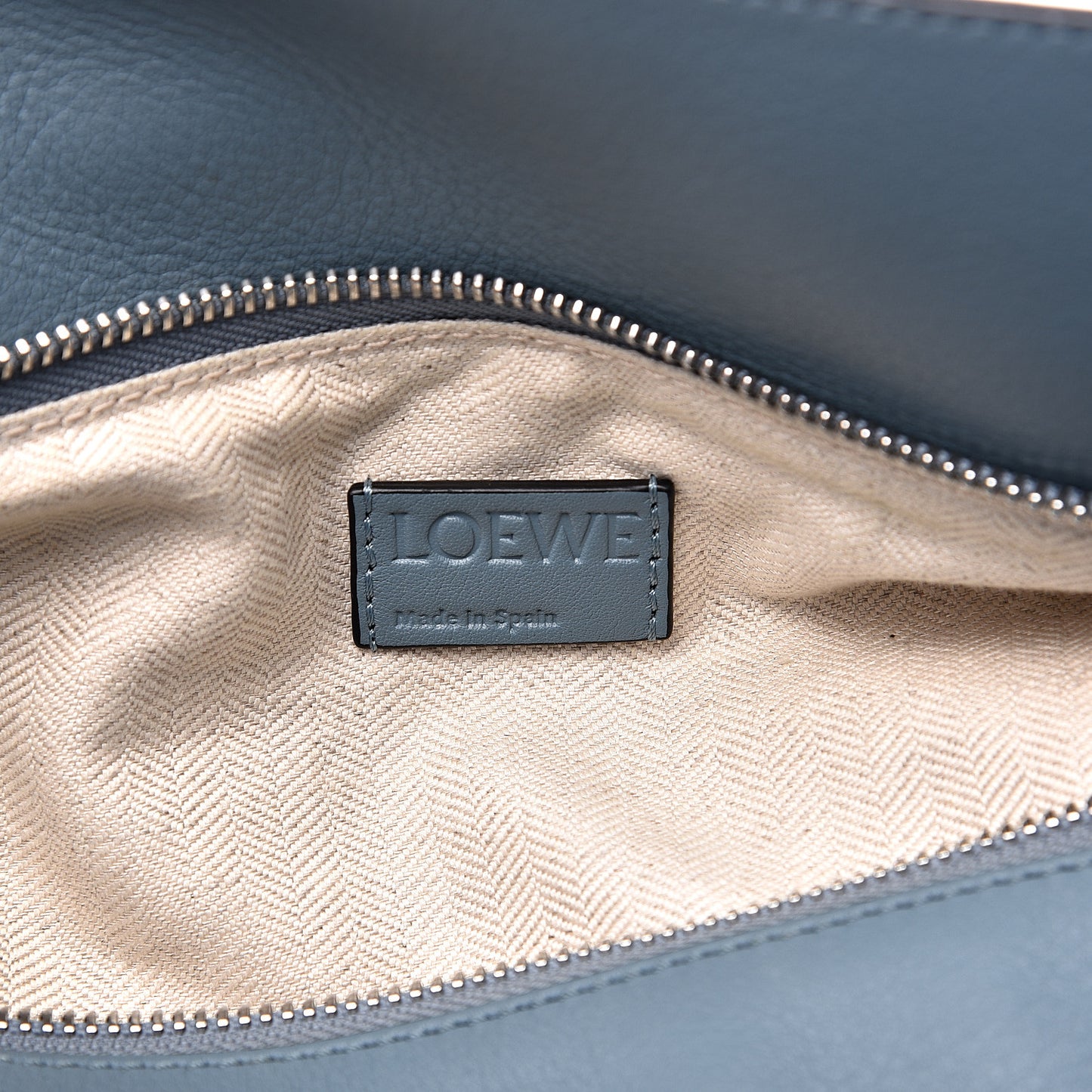 Calfskin Medium Puzzle Bag Stone Blue