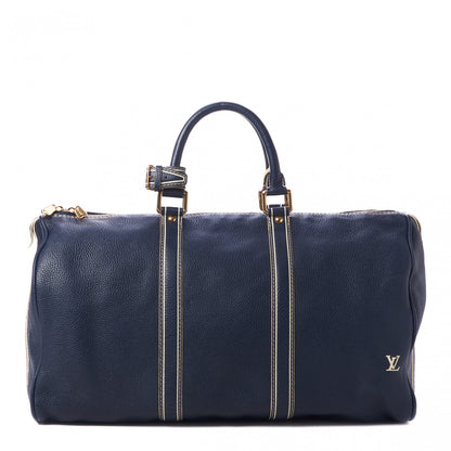 Louis Vuitton Tobago Leather Keepall 50 Blue 1 of 7