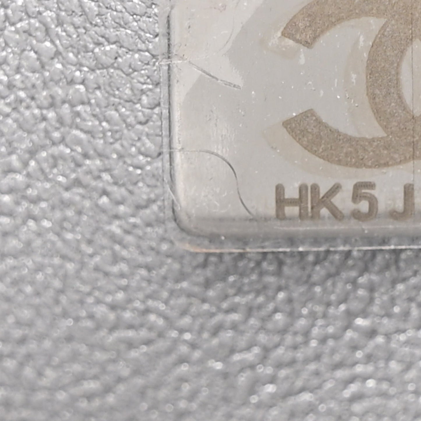 Iridescent Lambskin Quilted Medium Double Flap Grey