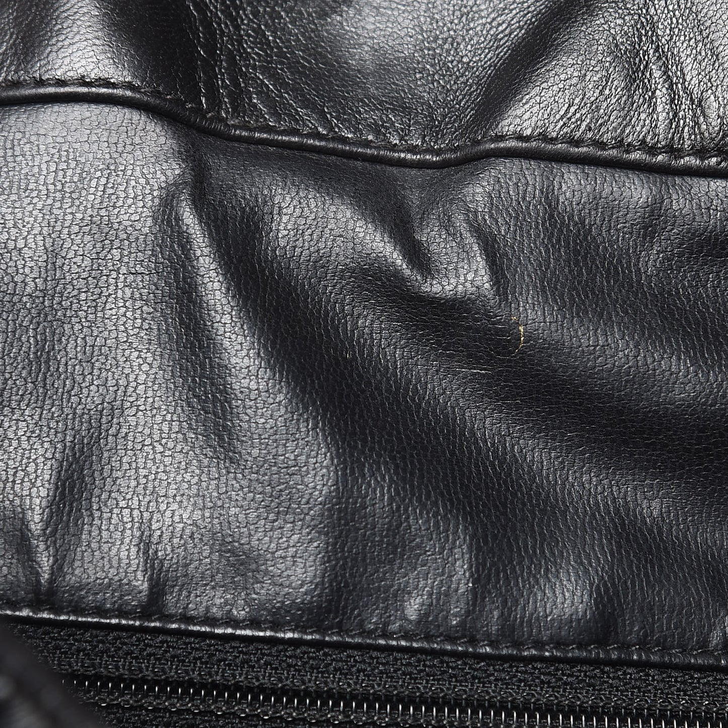 Lambskin Quilted Drawstring Backpack Black