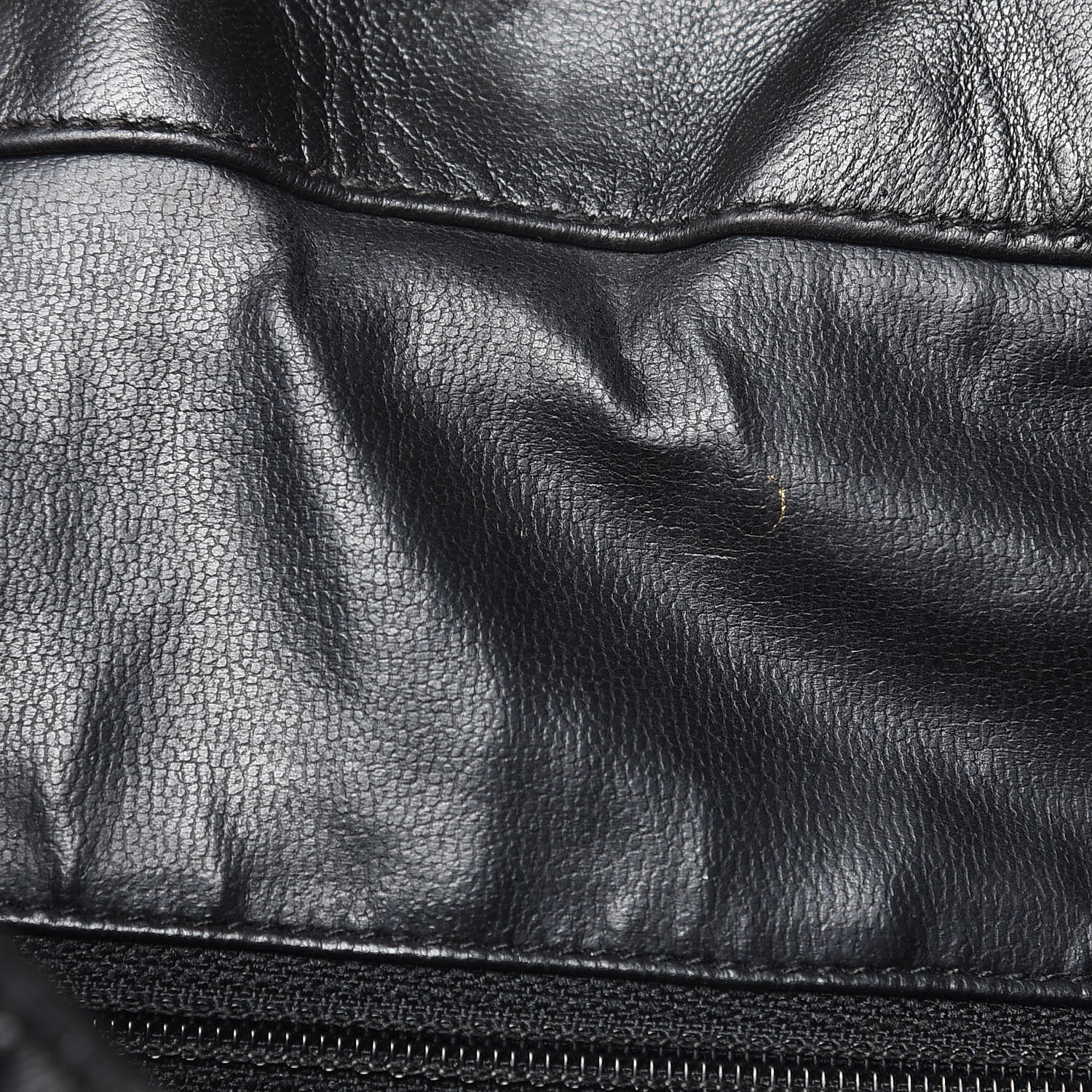Chanel Lambskin Quilted Drawstring Backpack Black 6 of 14