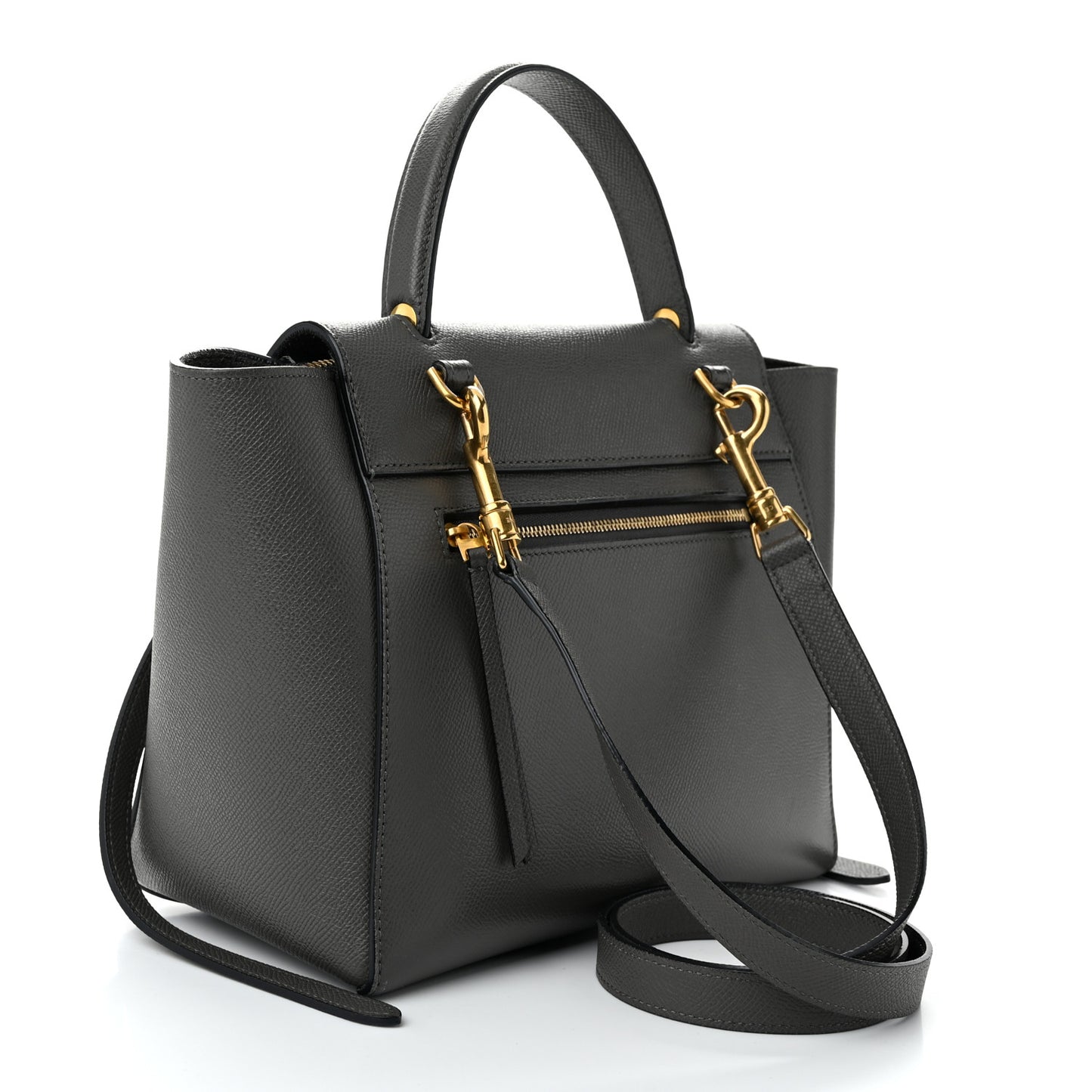 Grained Calfskin Micro Belt Bag Grey