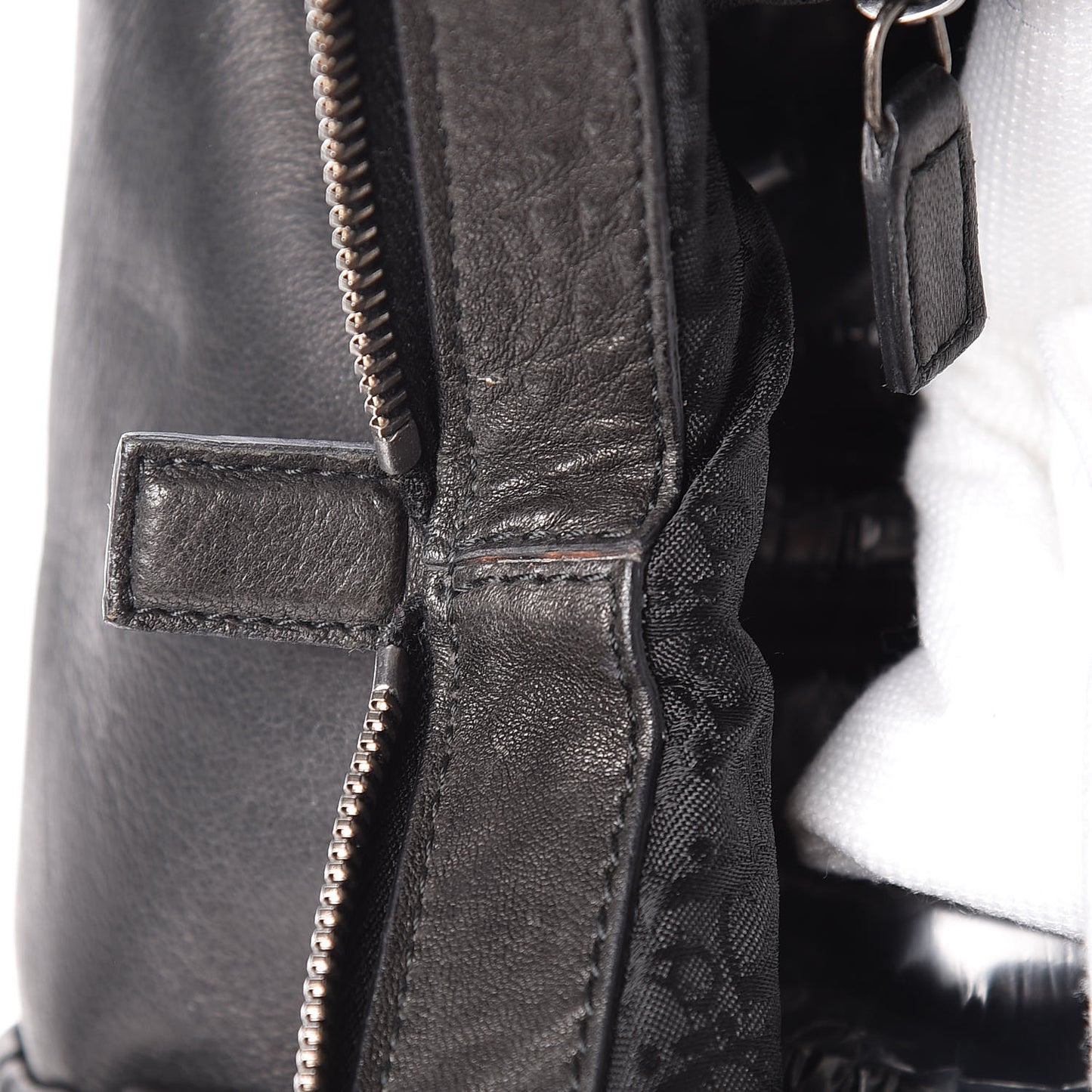 Lambskin Plisse Pleated Frame Satchel Black