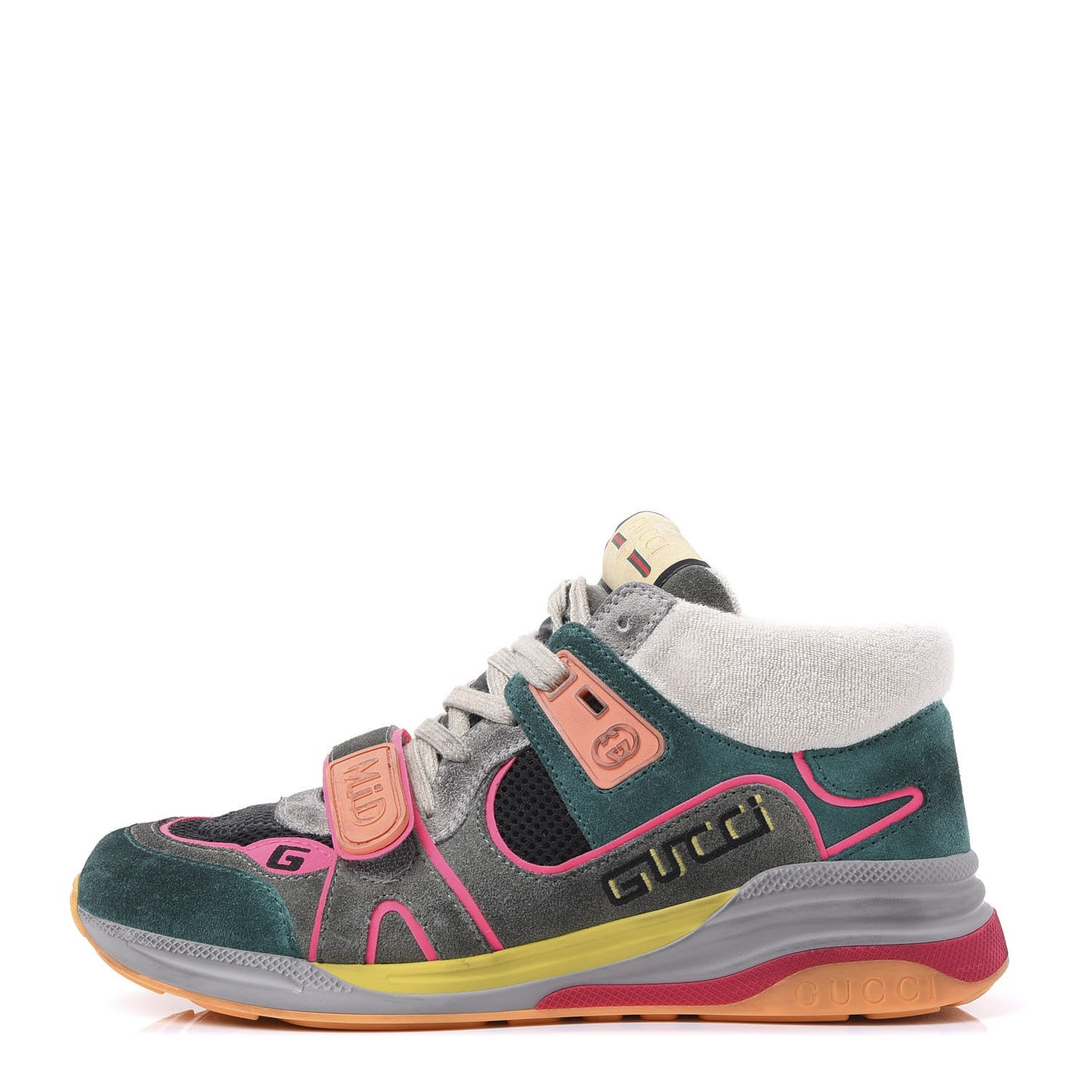 Suede Calfskin Mens Ultrapace Sneakers 6.5 Turquoise Grey