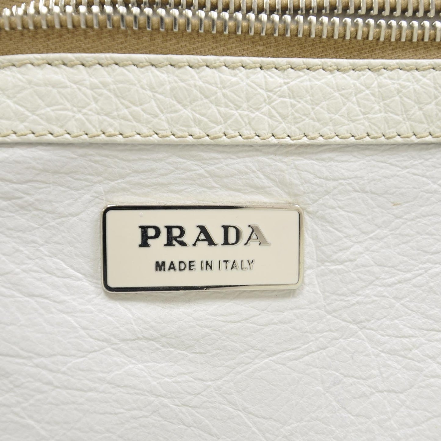 Straw Leather Antic Easy Foldover Pushlock Satchel White