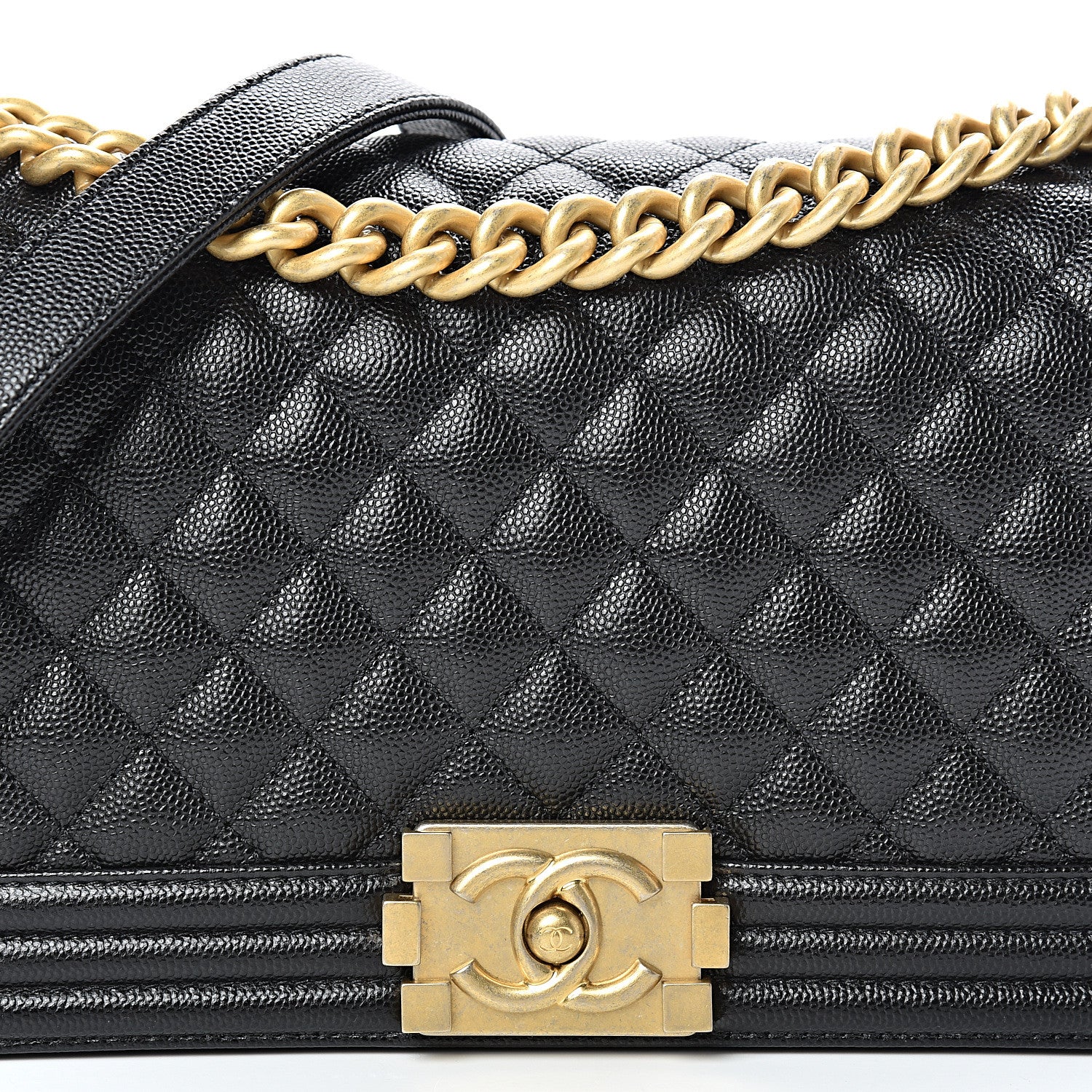 Chanel Caviar Quilted Medium Boy Flap Black 7 of 9