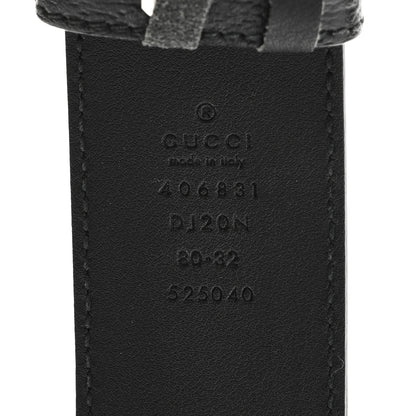 Gucci Textured Calfskin Double G 40mm Belt 80 32 Black 3 of 6