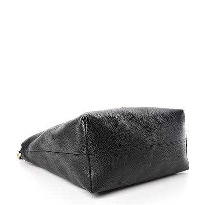 Burberry London Grainy Calfskin Medium Cale Hobo Black 4 of 13