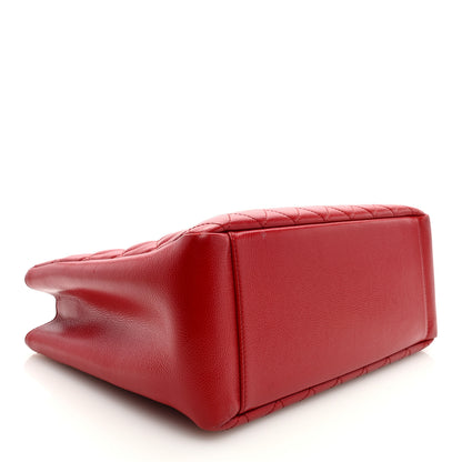 Chanel Caviar Quilted Grand Shopping Tote GST Red 5 of 11