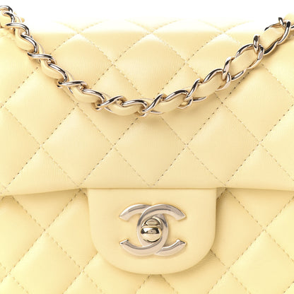 Chanel Lambskin Quilted Mini Rectangular Flap Light Yellow 10 of 11