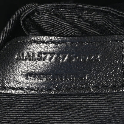 Saint Laurent Lambskin Quilted Medium Loulou Puffer Monogram Chain Satchel Black 7 of 11