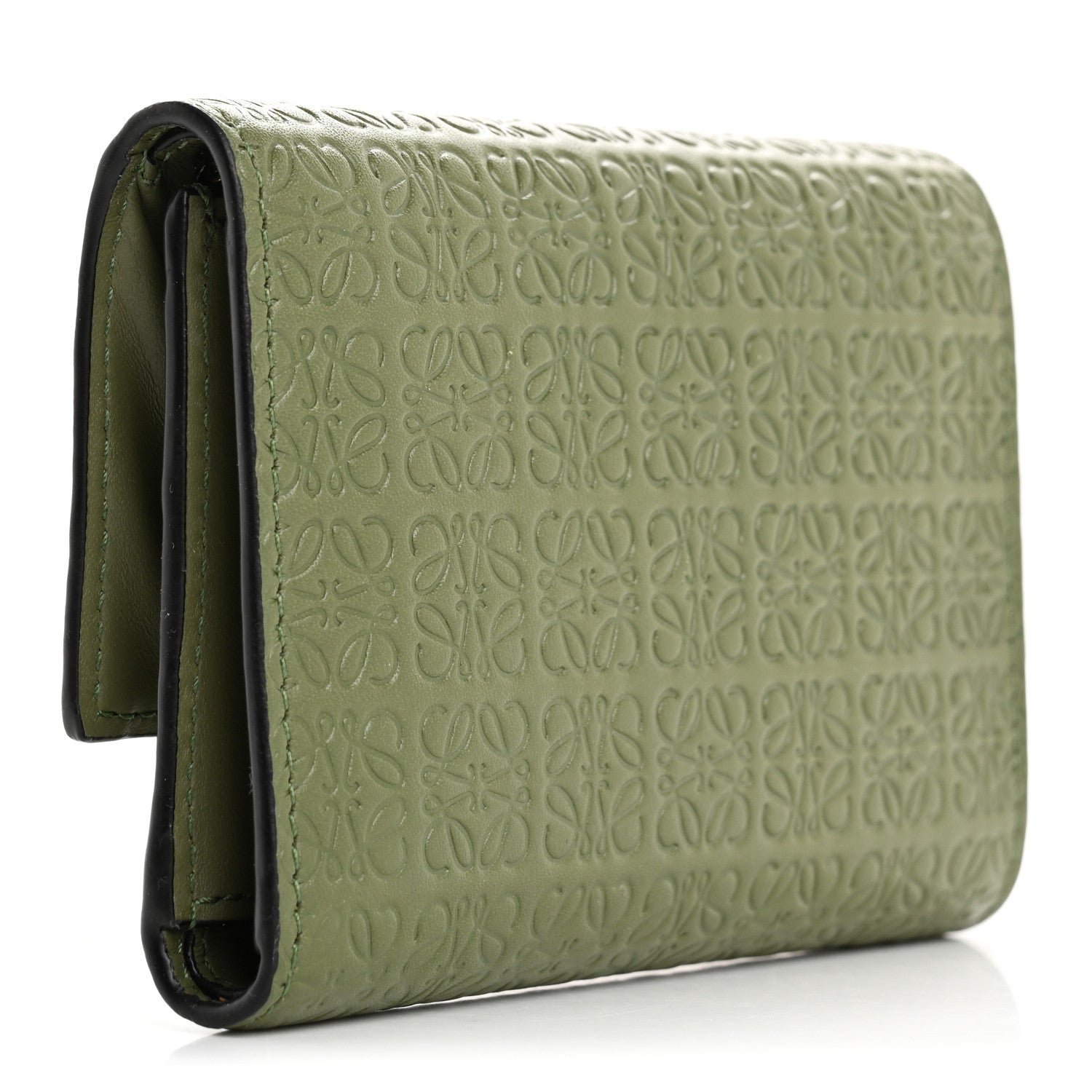 Loewe Calfskin Embossed Small Wallet Avocado 3 of 7