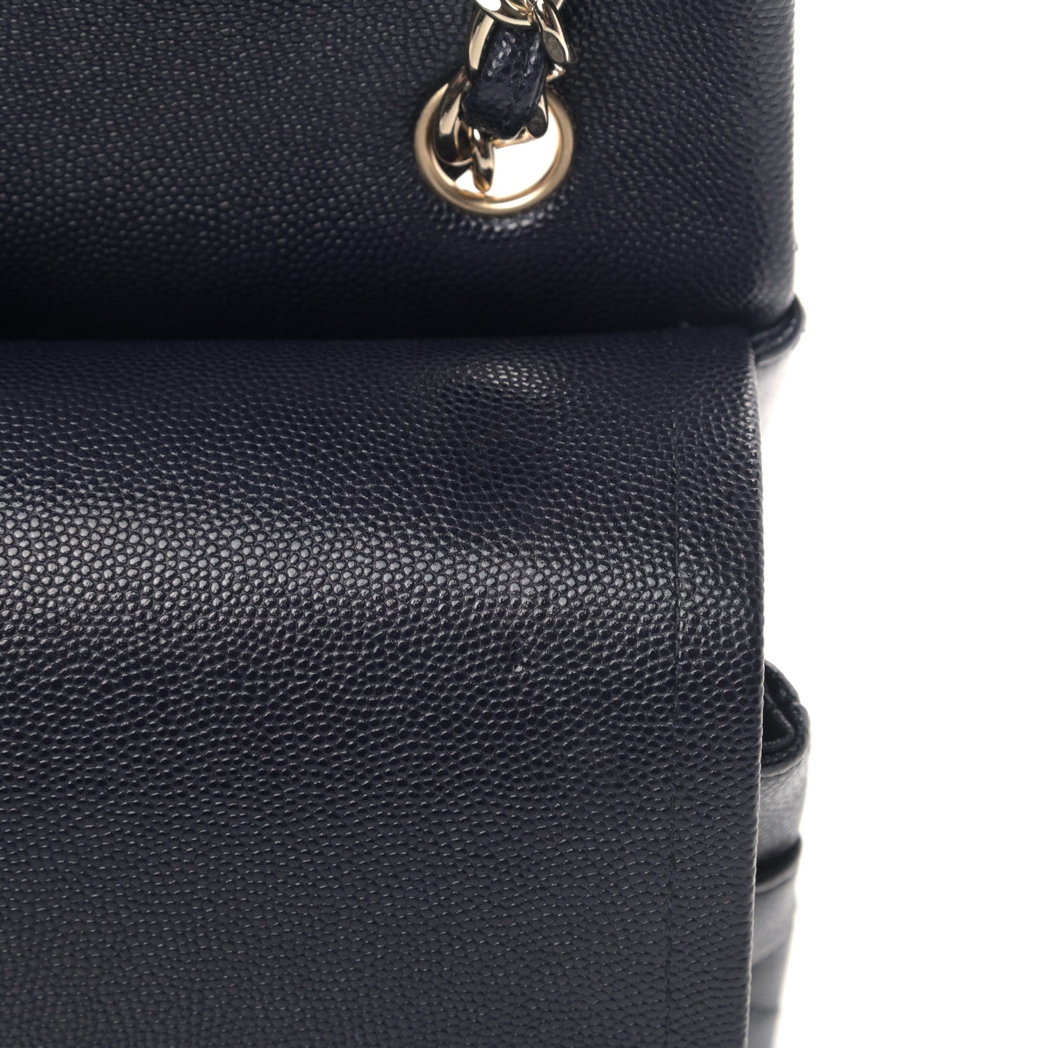 Chanel Caviar Quilted Jumbo Double Flap Navy Blue 10 of 10