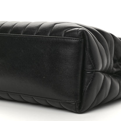 Saint Laurent Calfskin Y Quilted Monogram Medium Loulou Chain Satchel Black 10 of 11