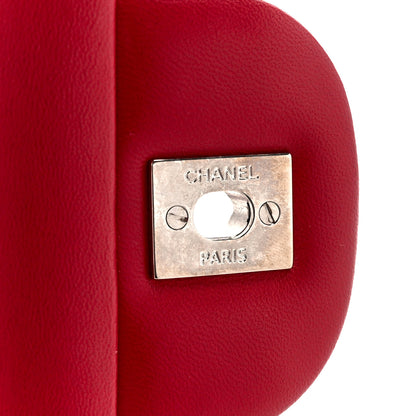 Chanel Lambskin Quilted Jumbo Double Flap Red 7 of 11