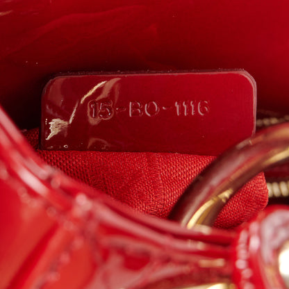 Christian Dior Patent Cannage Mini Lady Dior Red 7 of 10