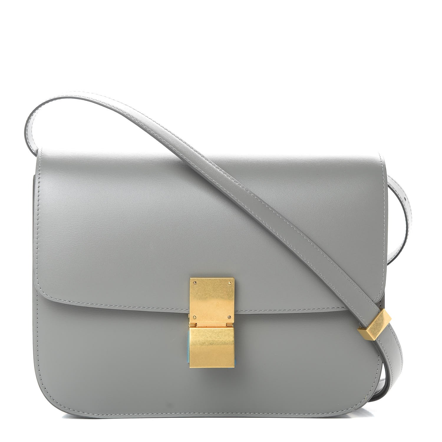 Celine Box Calfskin Medium Classic Box Flap Bag Zinc 1 of 11